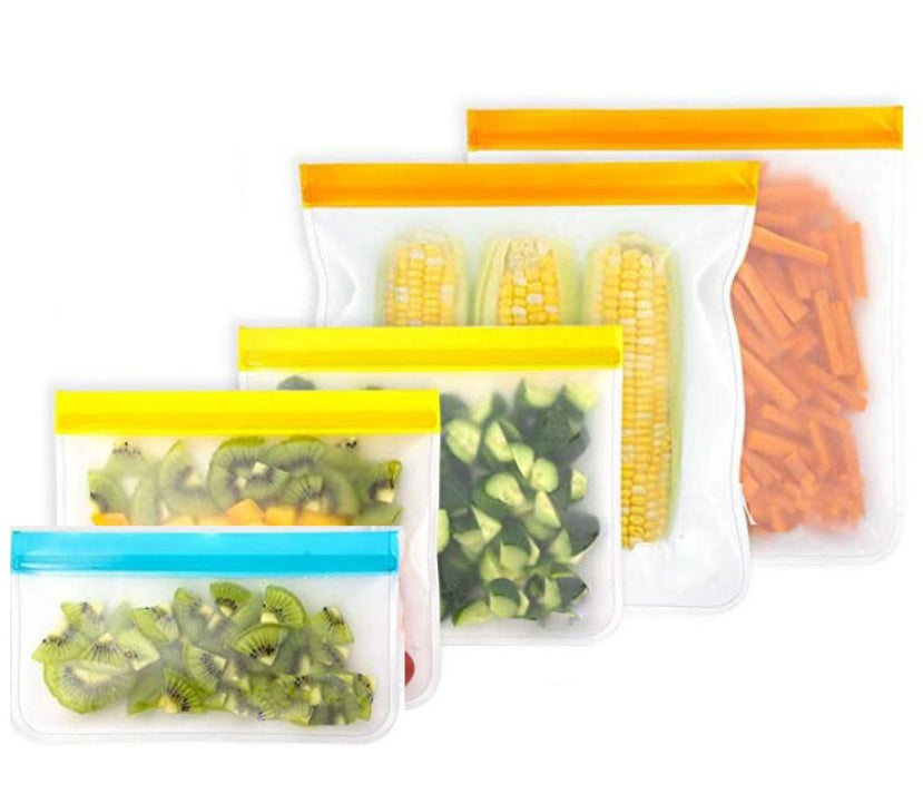 Eco-Friendly Reusable Silicone Food Storage Bags - Sustainable Kitchen Solution
