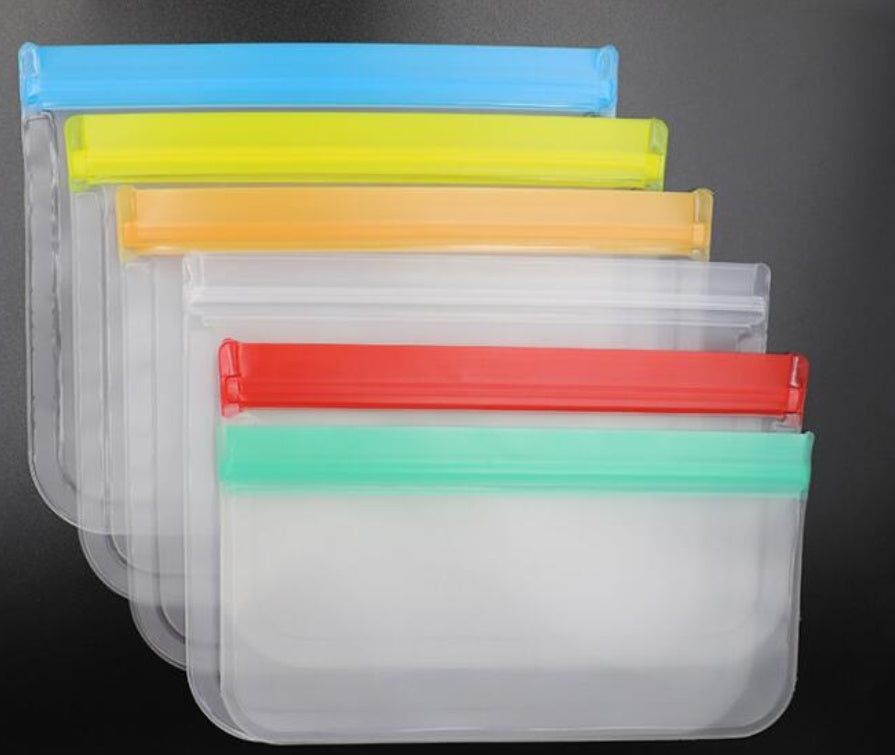 Eco-Friendly Reusable Silicone Food Storage Bags - Sustainable Kitchen Solution