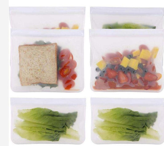 Eco-Friendly Reusable Silicone Food Storage Bags - Sustainable Kitchen Solution
