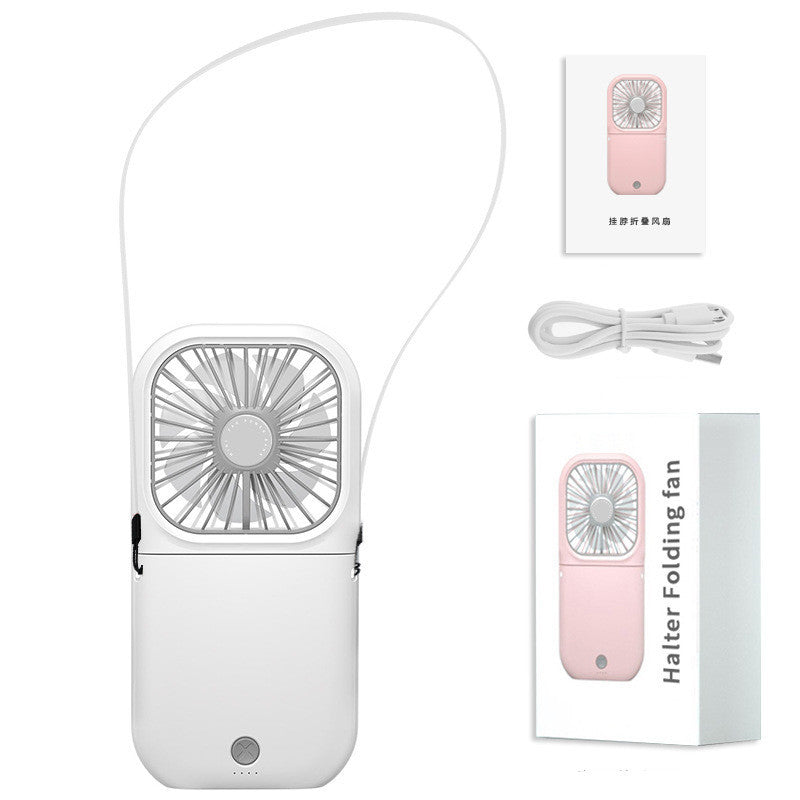 Portable Neckband Fan with Dual Cooling Blades