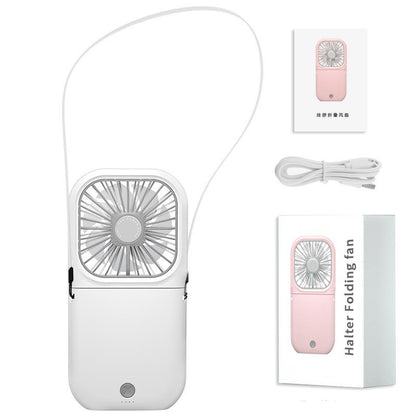 Portable Neckband Fan with Dual Cooling Blades