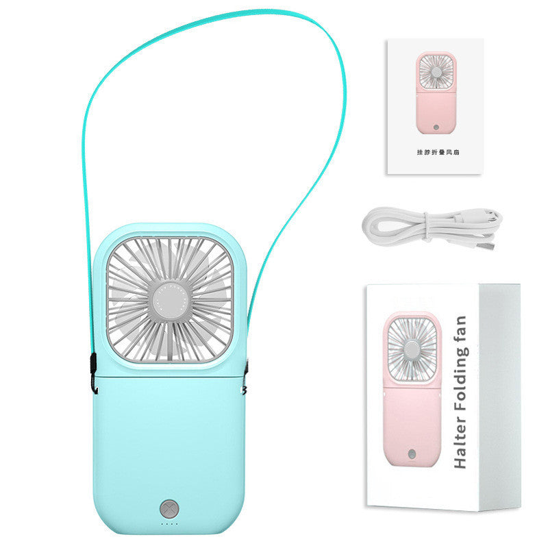 Portable Neckband Fan with Dual Cooling Blades