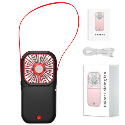 Portable Neckband Fan with Dual Cooling Blades