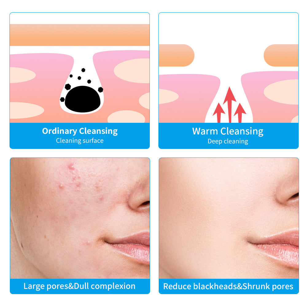 Eco-Friendly Electric Facial Cleansing Brush - Silicone Bristles, Rechargeable, Pink/Blue/Purple