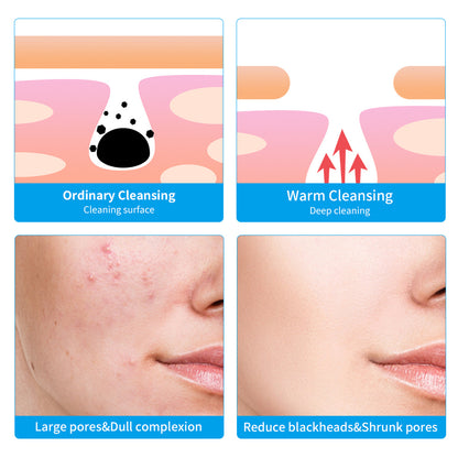 Eco-Friendly Electric Facial Cleansing Brush - Silicone Bristles, Rechargeable, Pink/Blue/Purple