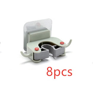 Eco-Friendly Wall-Mounted Mop and Broom Holder