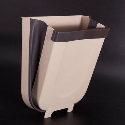 Collapsible Hanging Trash Bin for Kitchen Cabinets - Space-Saving & Eco-Friendly