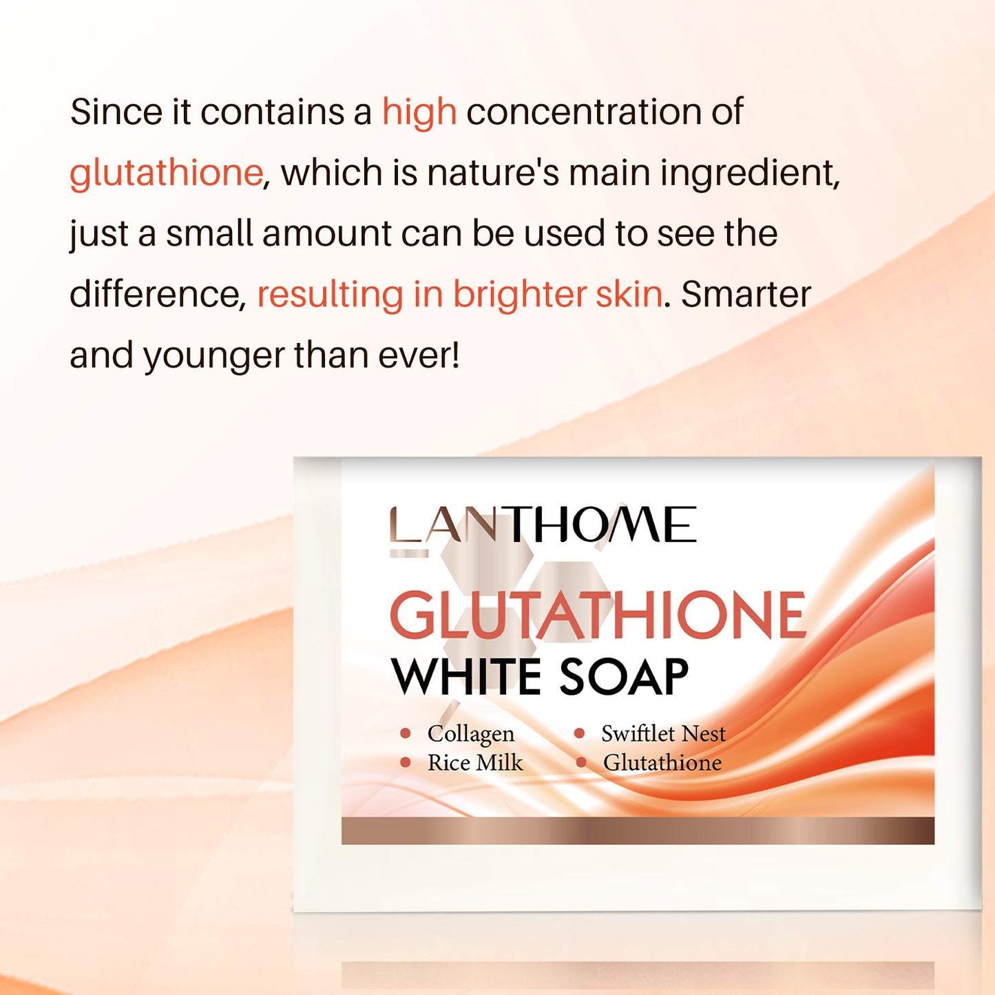 Natural Glutathione White Soap Bar for Skin Whitening and Exfoliation