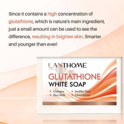 Natural Glutathione White Soap Bar for Skin Whitening and Exfoliation