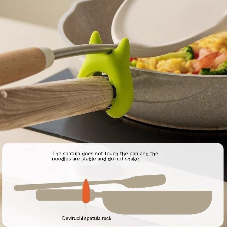 Eco-Friendly Silicone Spatula Holder for Mess-Free Cooking