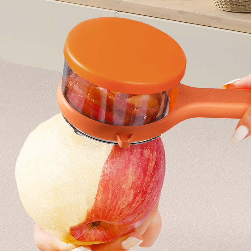 Multi-Functional Kitchen Peeler With Built-In Peel Catcher