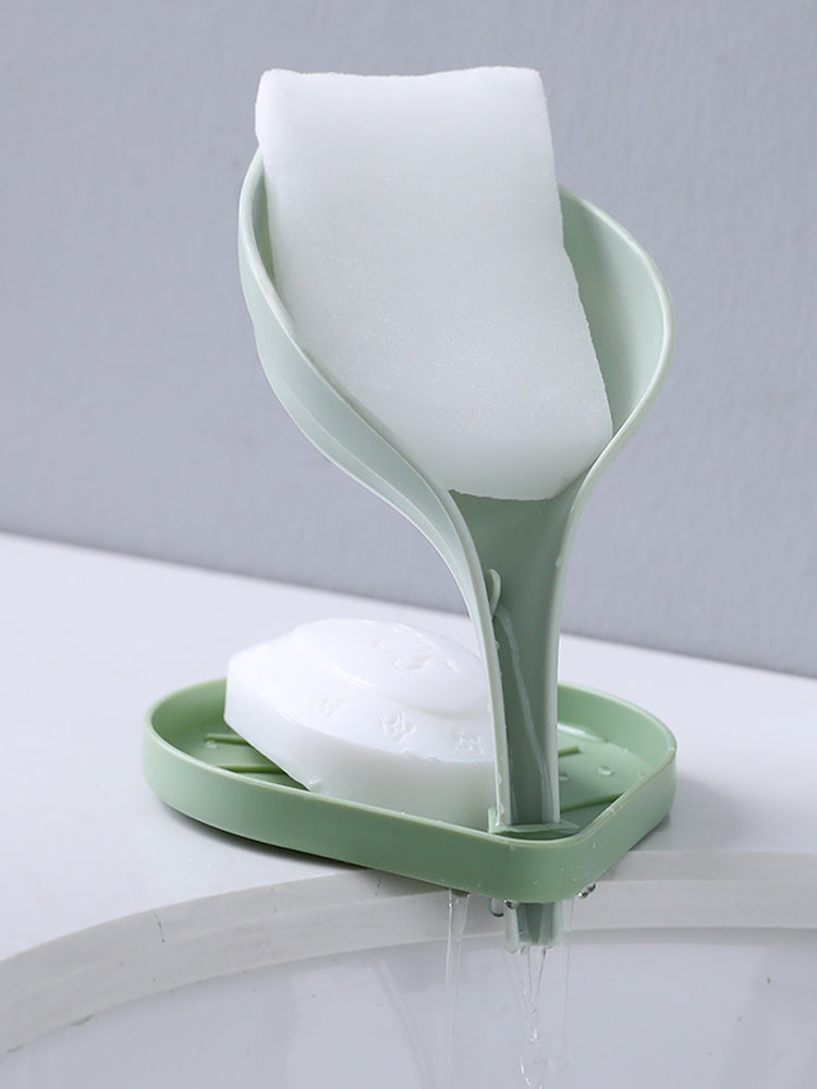 Leaf-Shaped Soap Holder - Eco-Friendly Water-Draining Design