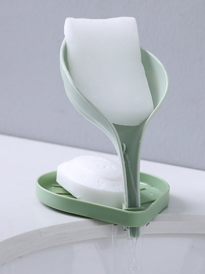 Leaf-Shaped Soap Holder - Eco-Friendly Water-Draining Design