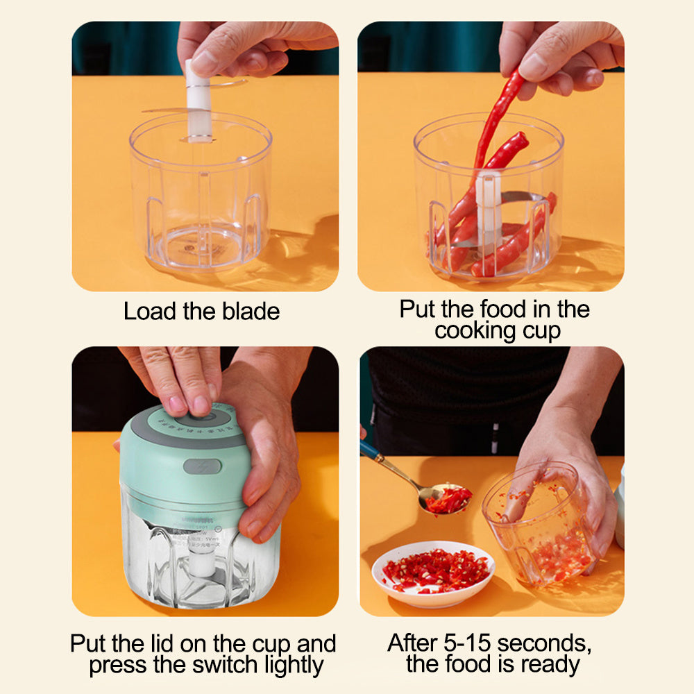 Eco-Friendly USB Rechargeable Garlic & Ginger Chopper