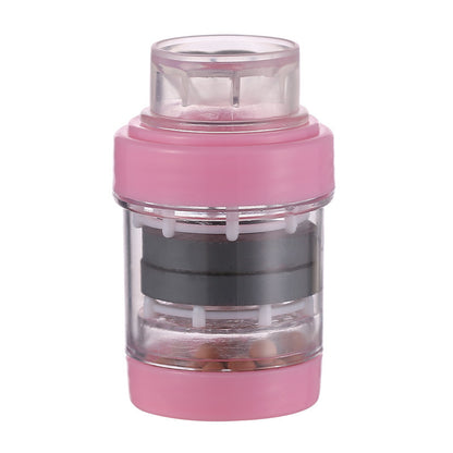 Splash-Proof Pink Faucet Nozzle Water Filter