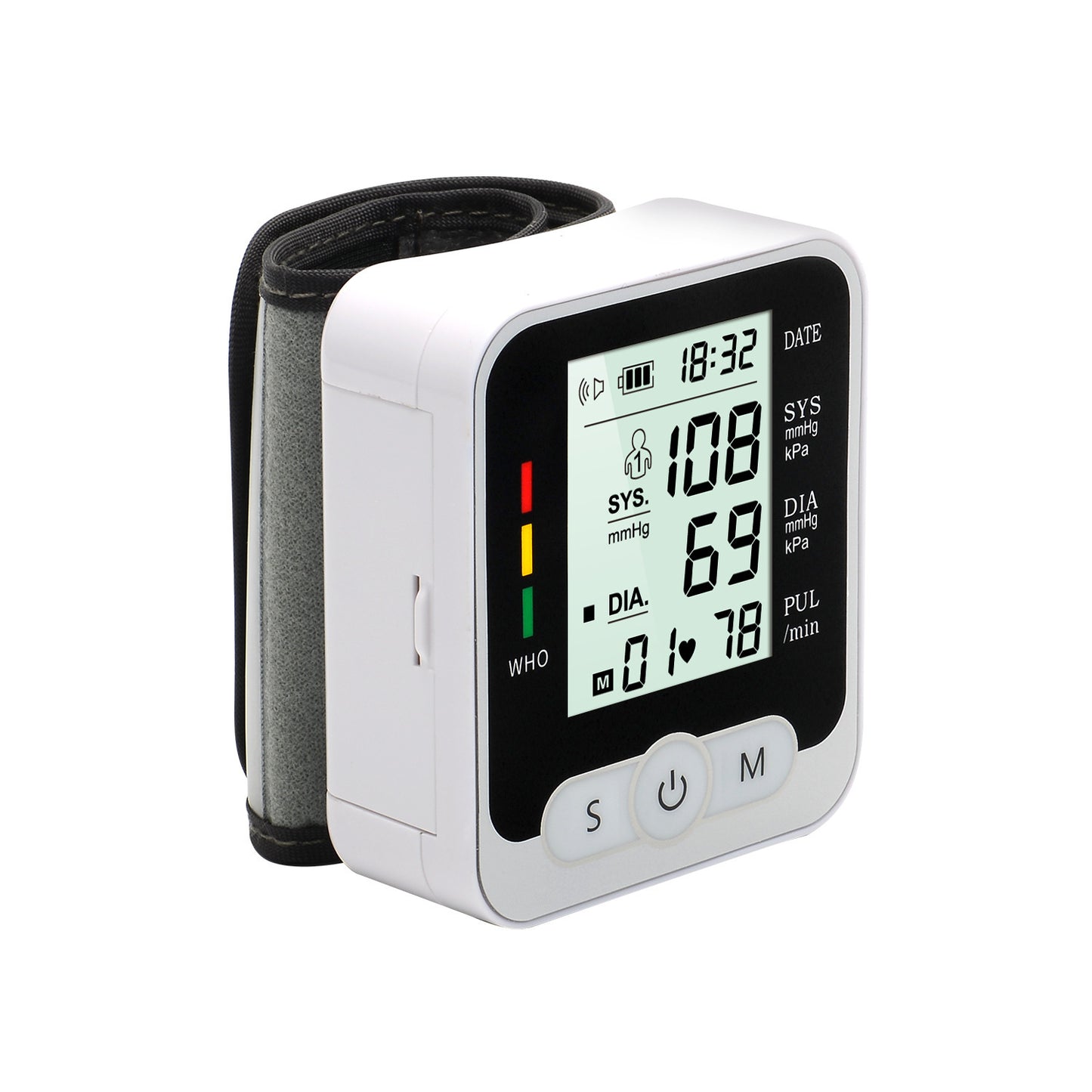Compact Digital Wrist Blood Pressure Monitor - Eco-Friendly Health Tracker