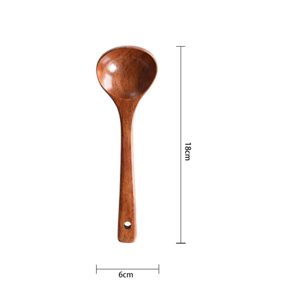 Eco-Friendly Wooden Kitchen Ladles - Sustainable Cooking Utensils