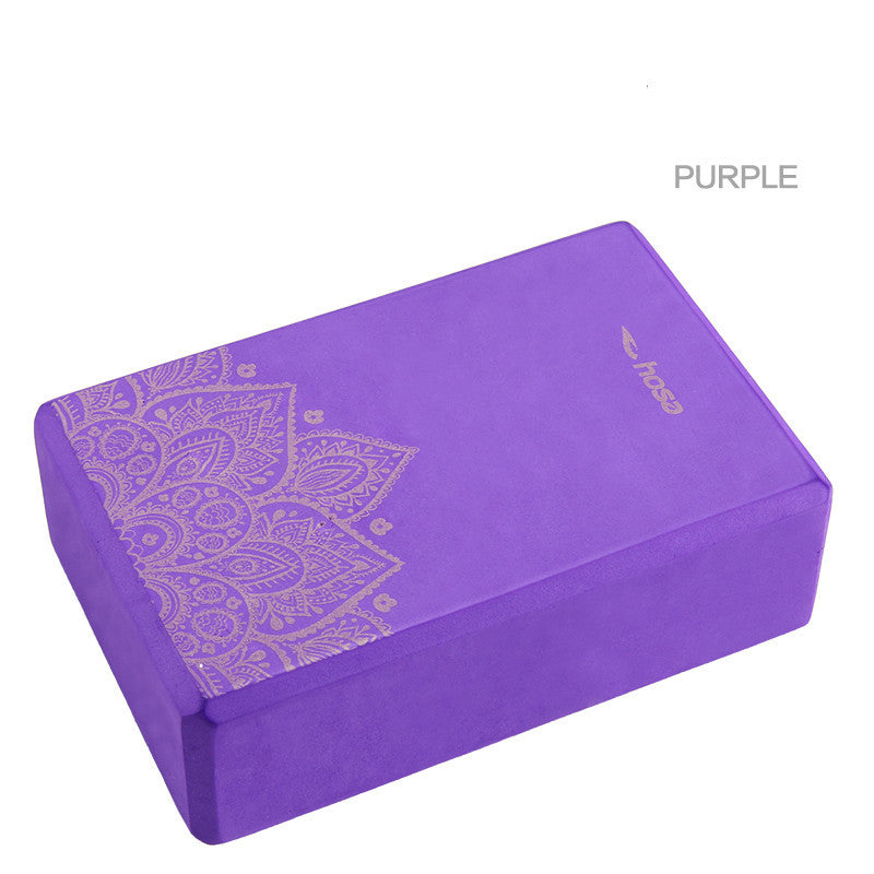 Eco-Friendly Green Yoga Block with Decorative Pattern