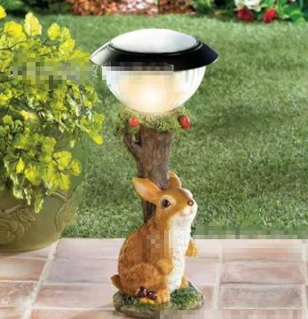 Solar Rabbit Garden Light with Spherical Lamp
