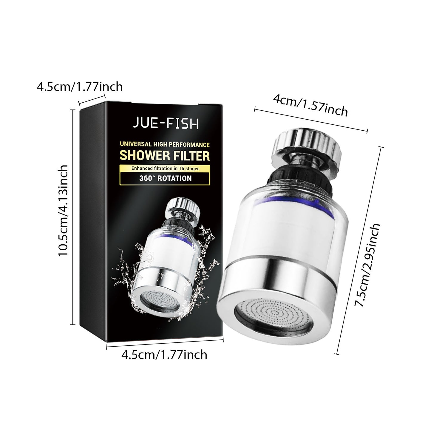 Rotating Head Faucet Filter for Healthier Skin & Hair