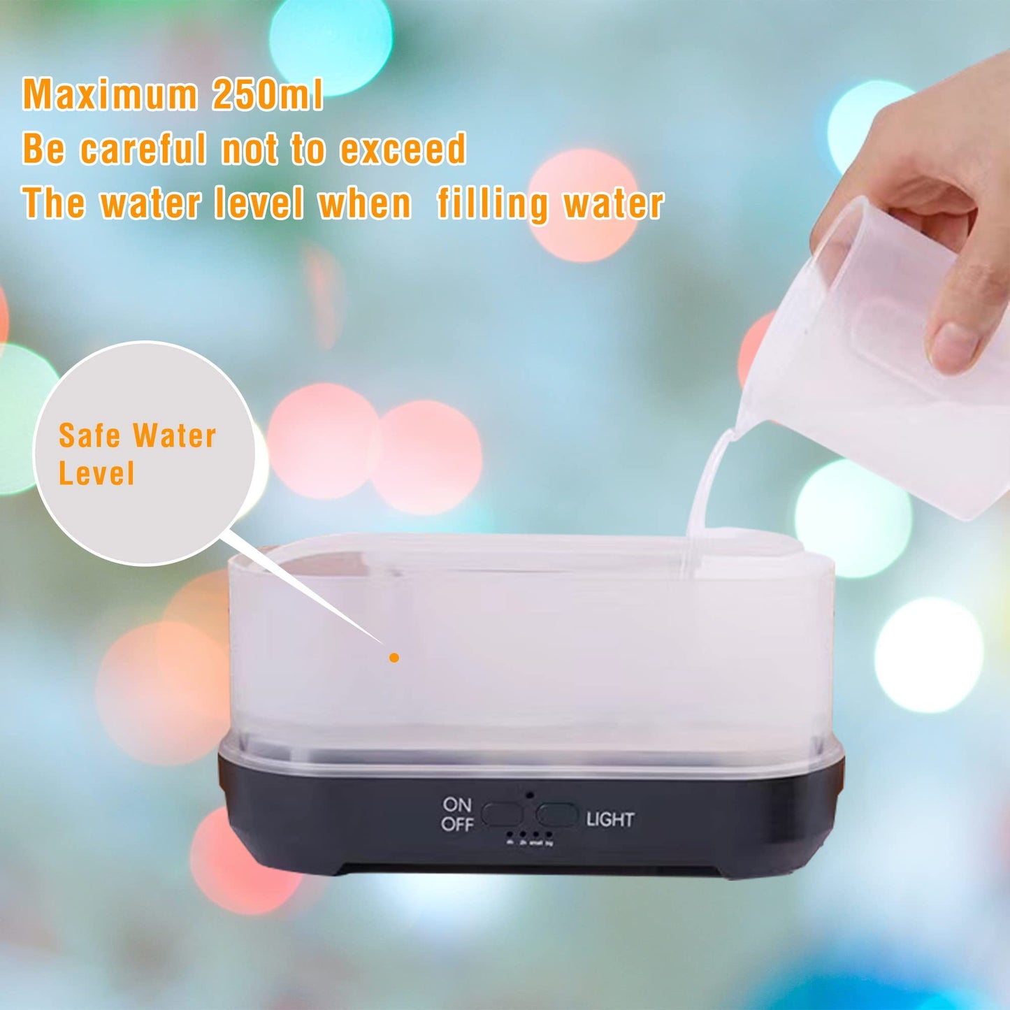 Colorful Snowflake Aromatherapy Humidifier with LED Lights