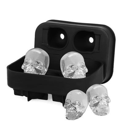 Skull Ice Cube Mold - Reusable Silicone Skull-Shaped Ice Tray