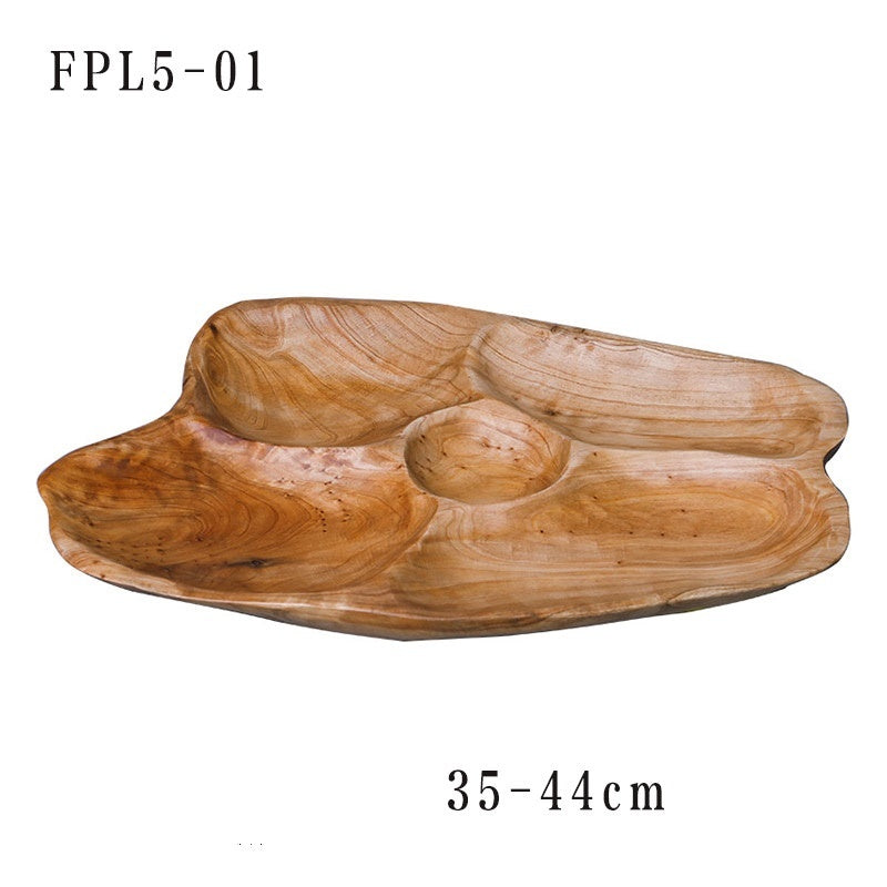 Eco-Friendly Wooden Tea Tray & Fruit Plate Set