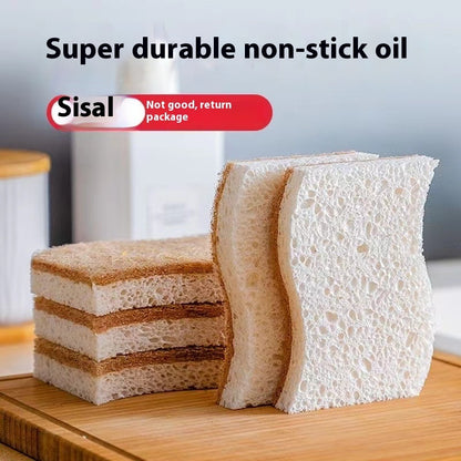 Eco-Friendly Sisal Cleaning Sponge with Wavy Edges