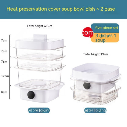Eco-Friendly Multi-Layer Food Steamer & Storage Cover