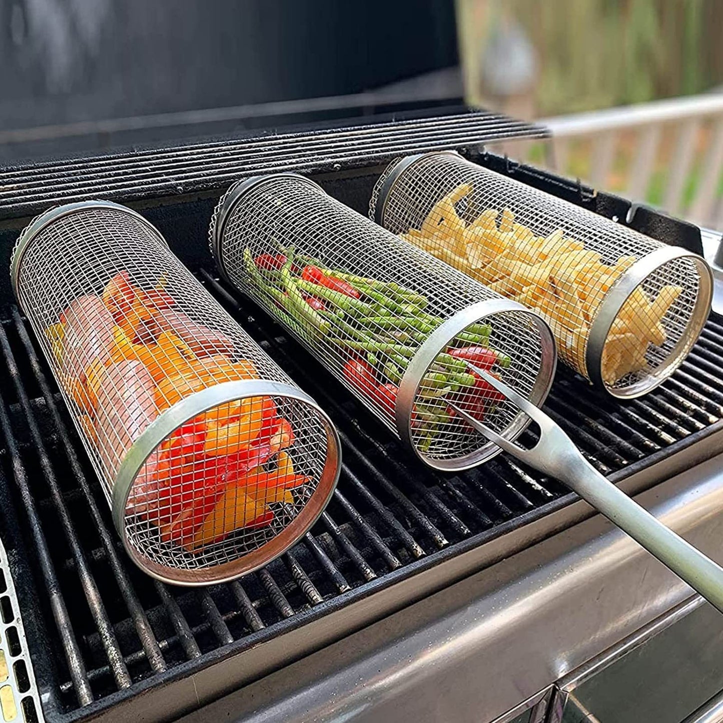 Stainless Steel Grill Basket for Even Cooking