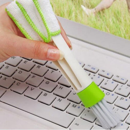 Eco-Friendly Dual-Ended Cleaning Brush & Microfiber Duster