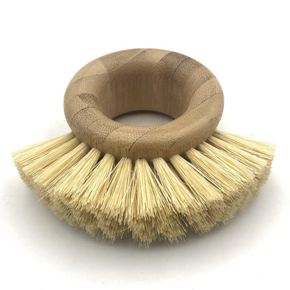 Eco-Friendly Bamboo Scrub Brush with Natural Fiber Bristles