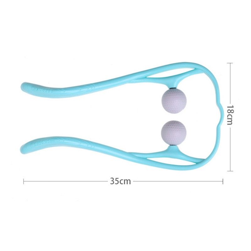 U-Shaped Neck and Shoulder Massager with Dual Handles and Roller Balls