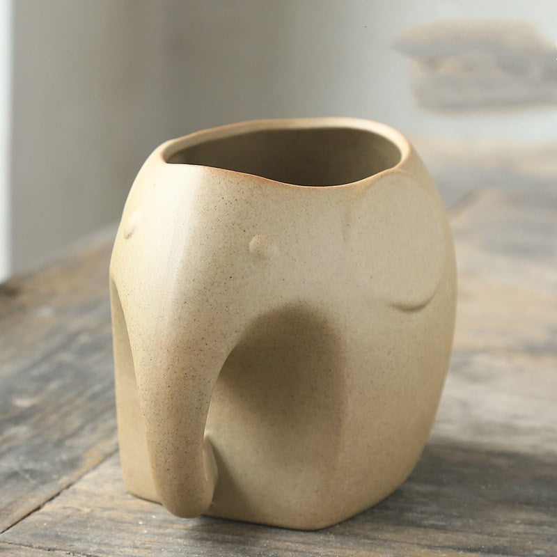 Eco-Friendly Elephant and Cat Succulent Planters