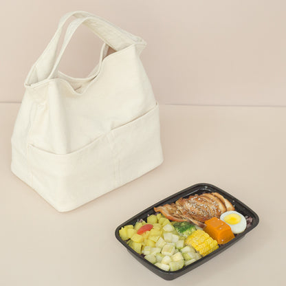 Eco-Friendly Portable Canvas Lunch Box Bento Bag