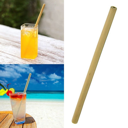 Eco-Friendly Reusable Bamboo Straws - Light Green, Sustainable & Biodegradable