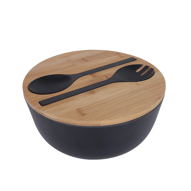 Eco-Friendly Bamboo Bowl Set with Lid and Utensils