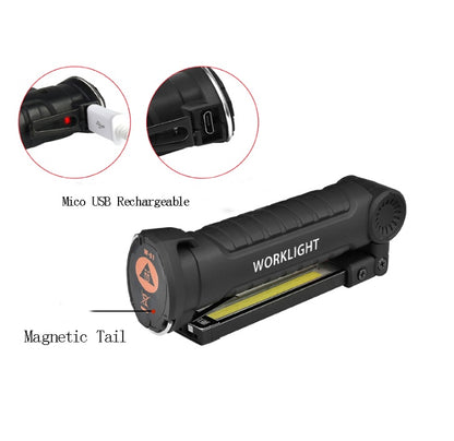 USB Rechargeable COB LED Tactical Flashlight & Lantern