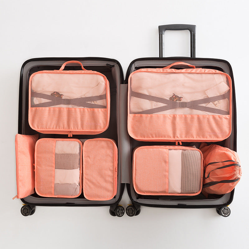 7-Piece Waterproof Travel Tote Bag Set – Lightweight Luggage Organizers