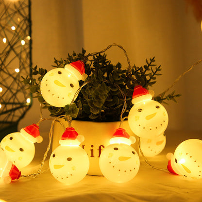 Snowman LED String Lights - Festive Energy-Efficient Holiday Decor