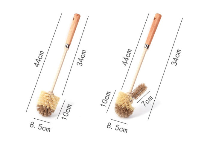 Eco-Friendly Wooden Toilet Brush with Natural Bristles