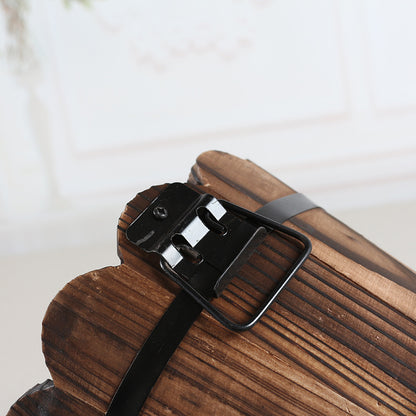 Carbonized Wooden Barrel Flowerpot - Eco-Friendly Planter