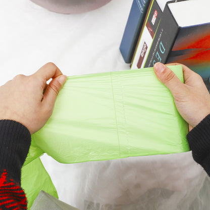 Eco-Friendly Biodegradable Trash Bags - Cornstarch-Based, Green & Orange