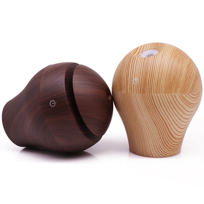 Compact Water-Saving Dark Wood Grain Humidifier for Eco-Friendly Homes