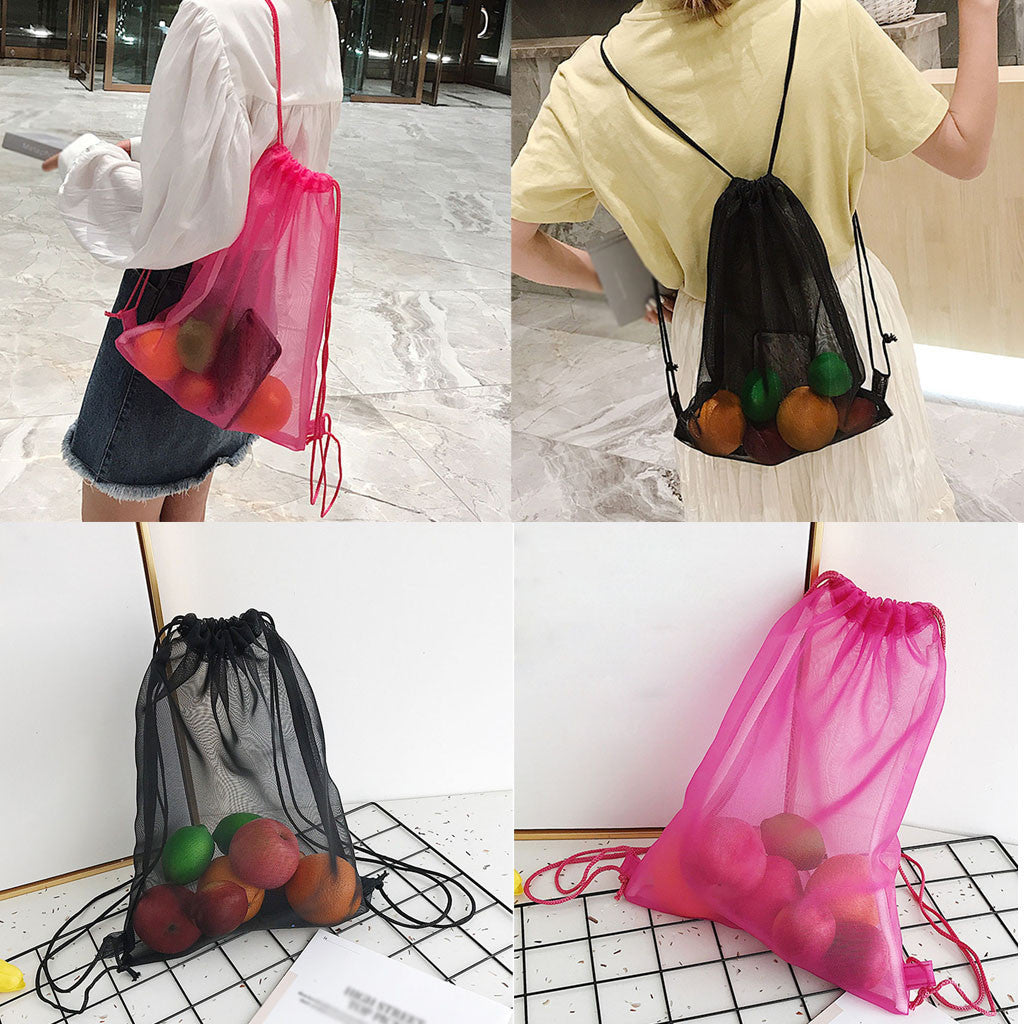 Eco-Friendly Transparent Mesh Reusable Shopping Bag