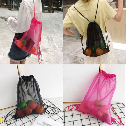 Eco-Friendly Transparent Mesh Reusable Shopping Bag