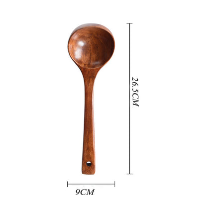 Eco-Friendly Wooden Kitchen Ladles - Sustainable Cooking Utensils