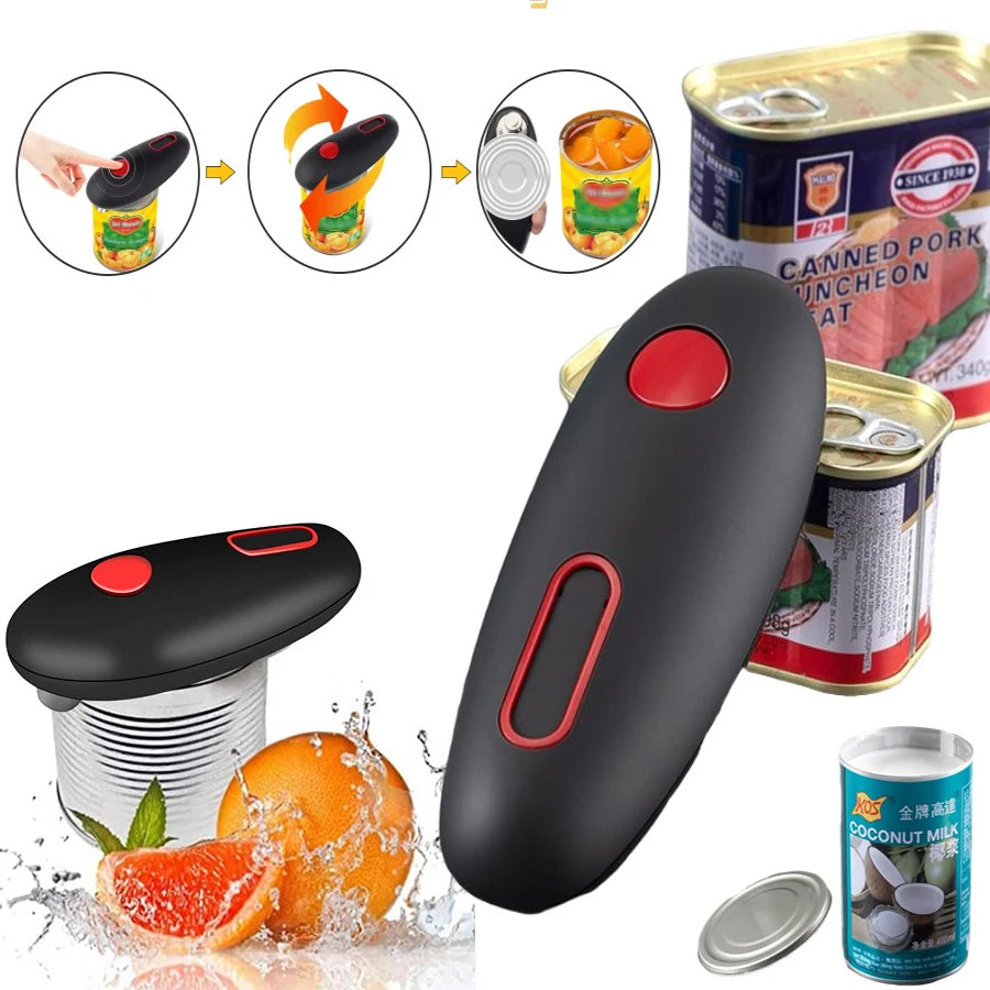One-Touch Electric Can Opener (Hands-Free, Portable)