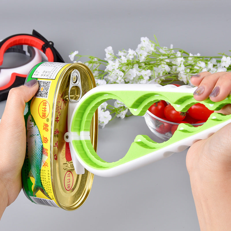 Ergonomic Black & Red Kitchen Can Opener