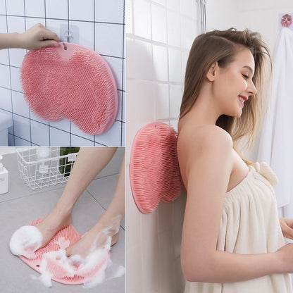 Eco-Friendly Silicone Bath Massage Brush & Foot Scrub Mat